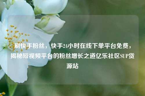 刷快手粉丝，快手24小时在线下单平台免费，揭秘短视频平台的粉丝增长之道亿乐社区SUP货源站  第1张