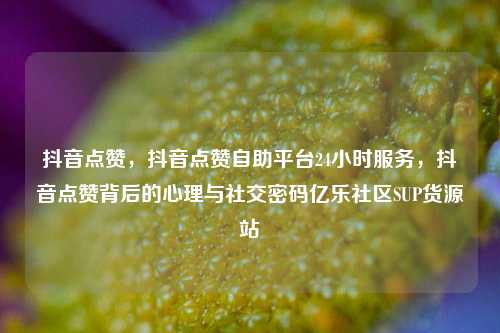 抖音点赞，抖音点赞自助平台24小时服务，抖音点赞背后的心理与社交密码亿乐社区SUP货源站  第1张