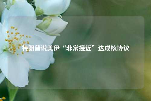 特朗普说美伊“非常接近”达成核协议  第1张
