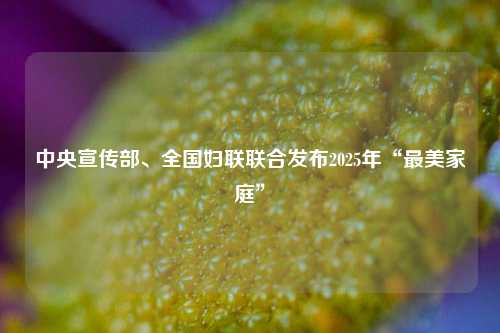 中央宣传部	、全国妇联联合发布2025年“最美家庭	”  第1张