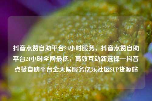 抖音点赞自助平台24小时服务，抖音点赞自助平台24小时全网最低	，高效互动新选择—抖音点赞自助平台全天候服务亿乐社区SUP货源站  第1张