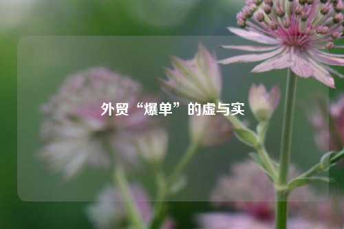 外贸“爆单”的虚与实  第1张