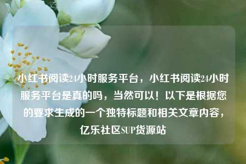 小红书阅读24小时服务平台，小红书阅读24小时服务平台是真的吗，当然可以！以下是根据您的要求生成的一个独特标题和相关文章内容	，亿乐社区SUP货源站  第1张