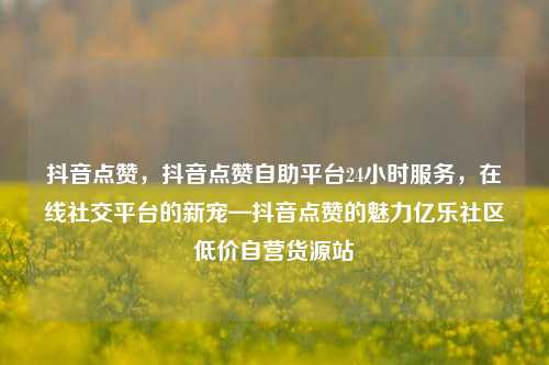 抖音点赞，抖音点赞自助平台24小时服务，在线社交平台的新宠—抖音点赞的魅力亿乐社区低价自营货源站  第1张