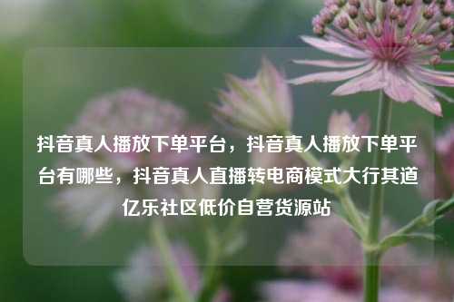 抖音真人播放下单平台	，抖音真人播放下单平台有哪些，抖音真人直播转电商模式大行其道亿乐社区低价自营货源站  第1张