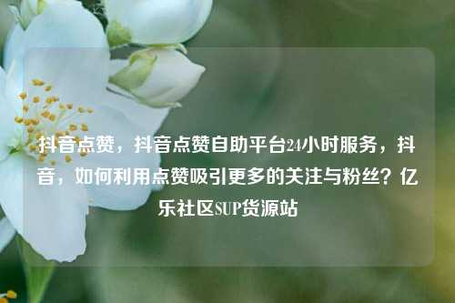 抖音点赞，抖音点赞自助平台24小时服务	，抖音，如何利用点赞吸引更多的关注与粉丝？亿乐社区SUP货源站  第1张
